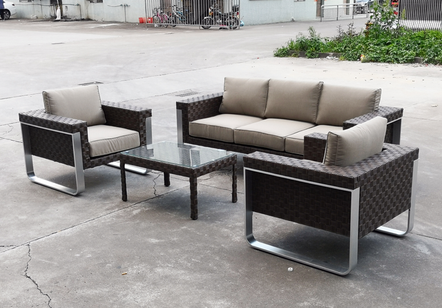 अनुकूलित आंगन आउटडोर रतन सोफा