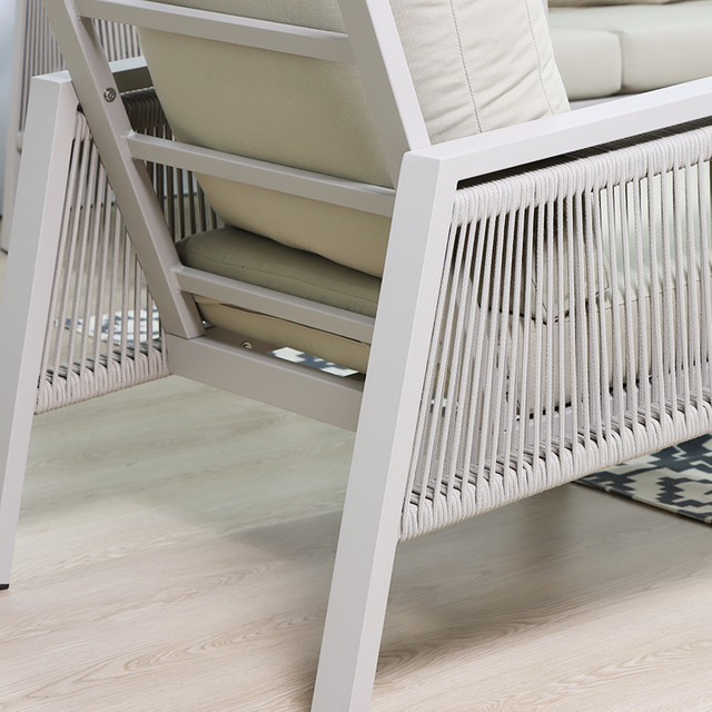 उच्च गुणवत्ता लक्ज़री रस्सी अवकाश गार्डन सोफा